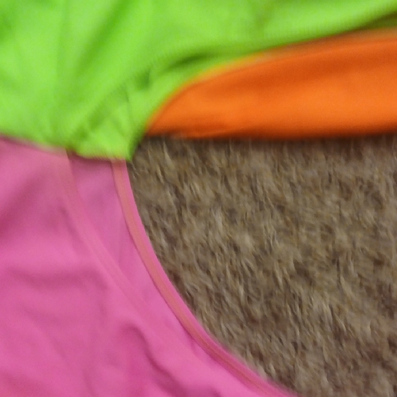 Pink Lily Women's One Piece Swimsuit Set - Neon Green, Orange, and Pink - Picture 2 of 5